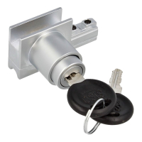 Zamek systemu przesuwnego do szkła SISO #2010 jeden numer klucza D20 aluminium CK