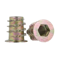 Mufa wkręcana z kołnierzem M6x13mm D613 żółty ocynk
