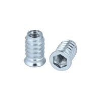 Mufa wkręcana z kołnierzem M10x25mm do drewna ocynk