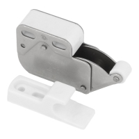 Zatrzask meblowy sprężynowy MINI LATCH biały ze stali nierdzewnej EU