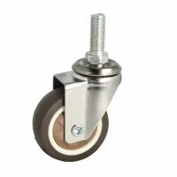 Kółko meblowe fi50 NERO gumowe z trzpieniem gwintowanym M10x25mm