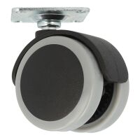 Kółko meblowe fi50 LECCO gumowe z płytką montażową 42x42mm
