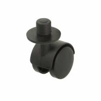 Kółko meblowe fi30 czarne tworzywowe z trzpieniem fi12x12mm