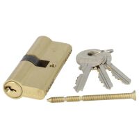 Wkładka patent asymetryczna 65mm mosiądz szczotkowany