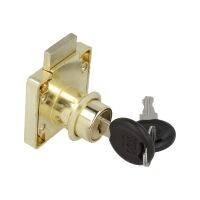 Zamek meblowy kwadratowy SISO X850 fi19x22mm jeden numer klucza D20 CK złoty