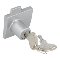 Zamek na klej UV do drzwi podwójnych SQUARE aluminium MK