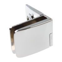 Zawias do drzwi szklanych 4-6mm SQUARE przelotowy prawy chrom