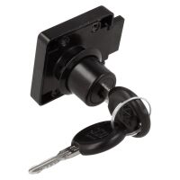 Zamek meblowy kwadratowy SISO X850 fi19x22mm lewy jeden numer klucza D20 CK czarny