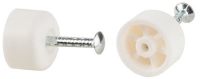 Wspornik półki #128 biały fi12x8mm z gwoździem