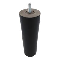 Noga meblowa bukowa SVALA stożkowa 160mm czarny mat