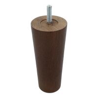 Noga meblowa dębowa SVALA stożkowa 130mm brąz mat