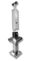 Słupek do balustrady 40x40x1,5, środkowy ruchomy SS304