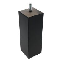 Noga meblowa bukowa VIKEN kwadratowa 57x57mm 160mm czarny mat