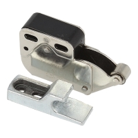 Zatrzask meblowy sprężynowy MINI LATCH czarny z metalową rolką EU