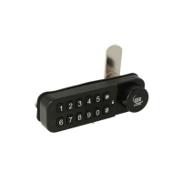 Zamek szyfrowy elektroniczny VIC poziomy do płyty max 12mm czarny LEWY