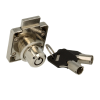 Zamek meblowy kwadratowy SISO X850 fi19x22mm klucz tabularny 2000 kombinacji