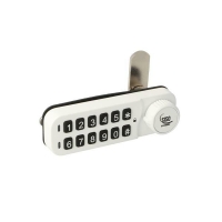 Zamek szyfrowy elektroniczny VIC poziomy do płyty max 12mm biały LEWY