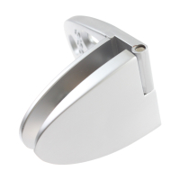 Zawias do drzwi szklanych 4-6mm BADGE przelotowy lewy aluminium
