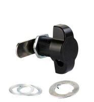 Zamek krzywkowy na kłódkę SISO CAM 300P 90st z gwintem 20mm czarny A04