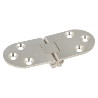 Zawias mosiężny do stołu z blatem rozkładanym 30x72x2mm nikiel szczotkowany