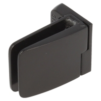 Zawias do drzwi szklanych 4-6mm SQUARE krótki przelotowy prawy czarny