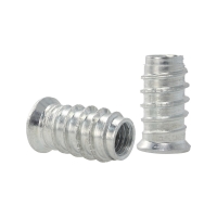 Mufa wkręcana z kołnierzem M8x24mm jasny ocynk