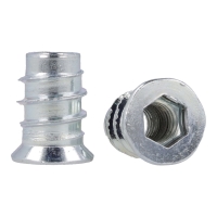 Mufa wkręcana z kołnierzem M6x15mm jasny ocynk