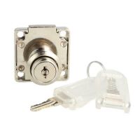 Zamek meblowy kwadratowy SISO X850 fi19x22mm jeden numer klucza D20 transparentny