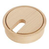 Przepust do kabli drewniany SISO fi80x23mm klon lakierowany