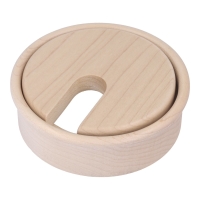 Przepust do kabli drewniany SISO fi80x23mm klon lakierowany