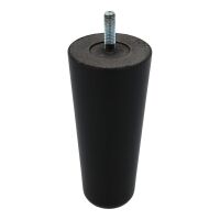 Noga meblowa bukowa SVALA stożkowa 130mm czarny mat