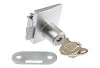 Zamek do drzwi szklanych podwójnych SQUARE Master J11 aluminium MK