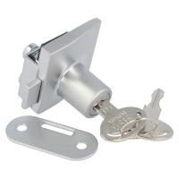 Zamek do drzwi szklanych podwójnych SQUARE aluminium MK