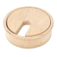 Przepust do kabli drewniany SISO fi80x23mm dąb surowy