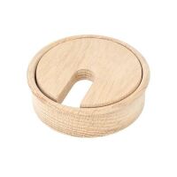 Przepust do kabli drewniany SISO fi80x23mm dąb surowy