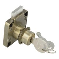 Zamek meblowy kwadratowy SISO X850 fi19x22mm jeden numer klucza D20 MCK brązowy