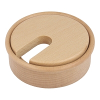 Przepust do kabli drewniany SISO fi80x23mm buk lakierowany