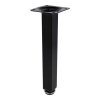 Noga meblowa kwadrat 25x25mm regulowana H200mm czarna