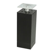 Noga meblowa NIKO 40x40x100mm aluminium czarna