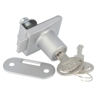Zamek do drzwi szklanych pojedynczych SQUARE aluminium MK