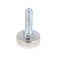 Stopka meblowa TITAN M8x25mm fi26 biały/chrom