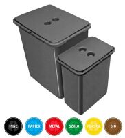 Zestaw koszy MERIL szary Z NAKLEJKAMI 20L+8L