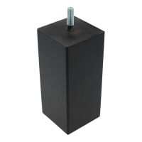Noga meblowa bukowa VIKEN kwadratowa 57x57mm 130mm czarny mat