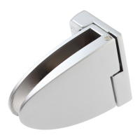 Badge do profil aluminiowych Zawias przelotowy prawy aluminium