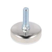 Stopka meblowa TITAN M8x25mm fi43 biały/chrom