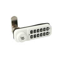 Zamek szyfrowy elektroniczny VIC poziomy do płyty max 22mm biały PRAWY