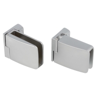Zawias do drzwi szklanych 4-6mm SQUARE krótki aluminium KOMPLET 