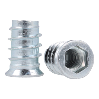 Mufa wkręcana z kołnierzem M8x20mm jasny ocynk