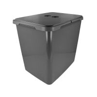 Kosz 16L szary szare rączki z pokrywką