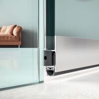 Profil dolny U regulowany do szkła 10mm 930mm aluminium